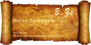 Boris Zsuzsanna névjegykártya